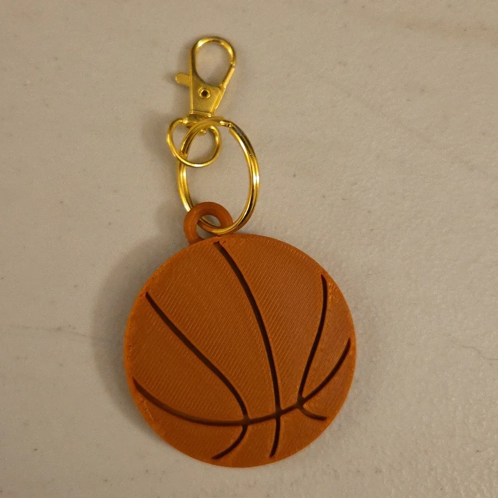 3-D Printed Basketball Keychain/ Bag Charm